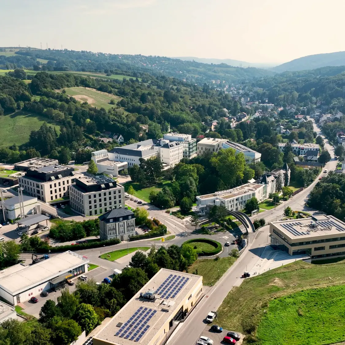 Campus of the Institute of Science and Technology Austria (ISTA). Photo: Institute of Science and Technology Austria (ISTA).
